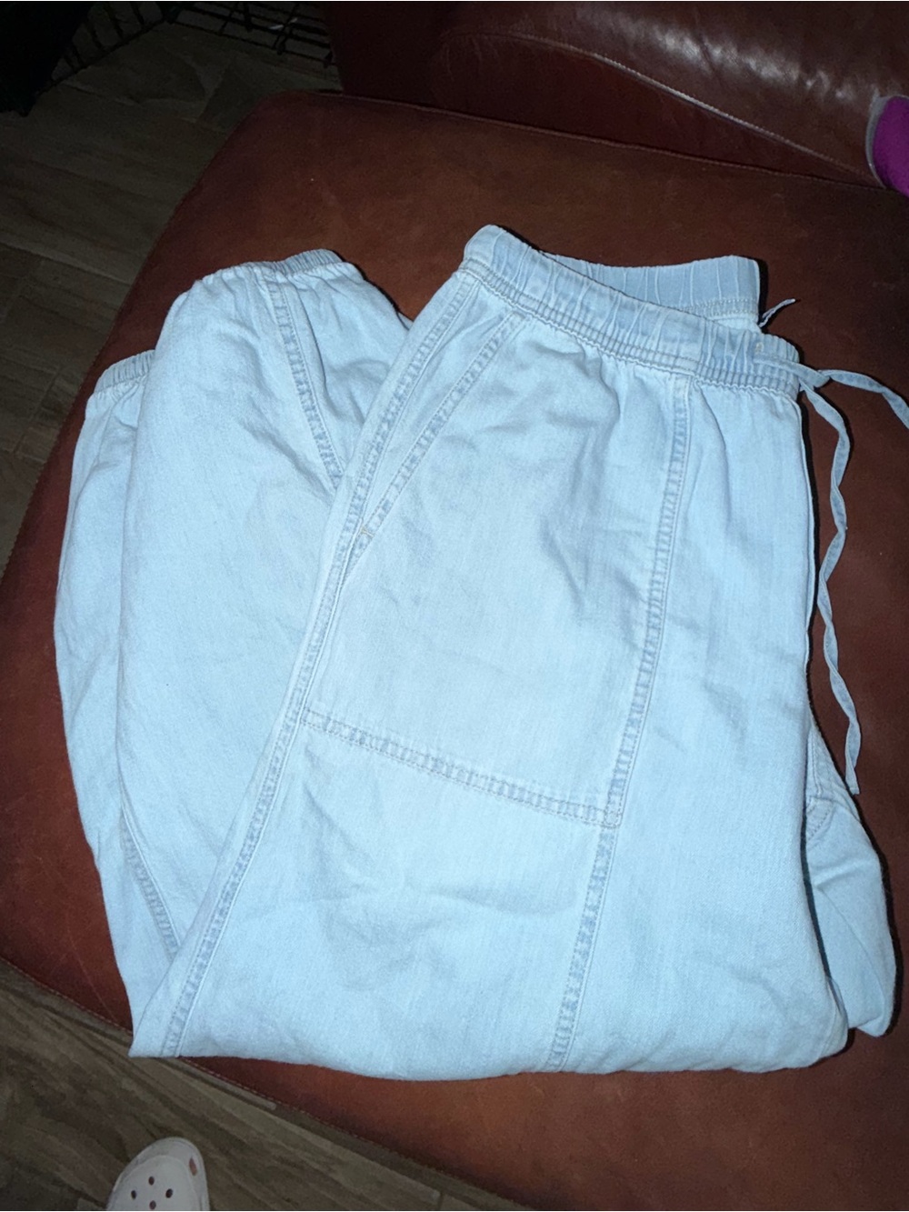 Light Blue women’s Drawstring Casual Pants